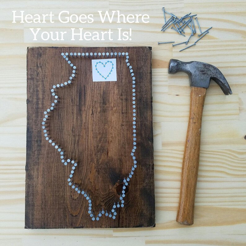 DIY State String Art Kit: Anniversary Gift, Custom Engraved image 6