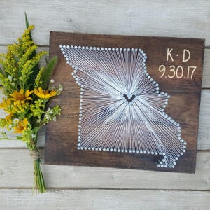 Missouri String Art, Missouri Home Sign, Missouri Rustic Decor, Missouri Nail Art, Rustic Wood Decor, Missouri Gifts, 11x13, 24x24