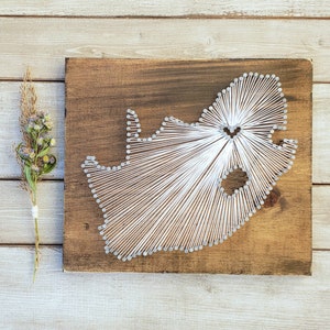 South Africa String Art sign, South Africa Wall Art, South Africa Nail Art Sign, South Africa Custom Sign, Rustic Decor Wood Wall Art, 13x11
