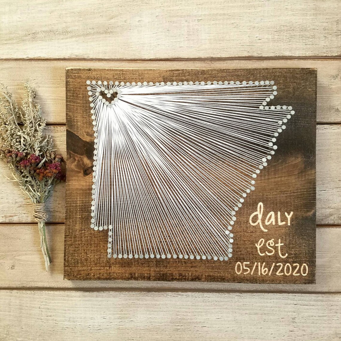 Arkansas String Art Arkansas Decor State String Art Rustic | Etsy