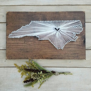 North Carolina String Art, North Carolina Home Sign, North Carolina Decor, North Carolina Nail Art, North Carolina, 9x15, 16x24