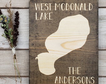 Lake House Decor, Great Lakes Decor, Cabin Decor, Lake Life, Lake Sign, Cabin Life, Custom Lake Sign, 9x11