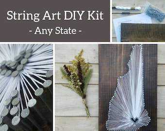 DIY New Hampshire String Art Kit, State string Art Kit, New Hampshire Nail Art, custom sign, NH love, NH home, 9x13