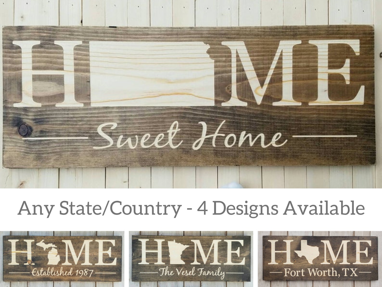 Kansas Home Sweet Home Kansas Sign Kansas Decor Kansas Etsy