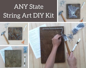 DIY State String Art Kit, 2nd Anniversary Gift