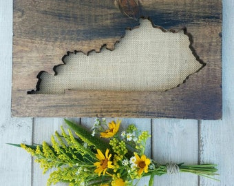 Kentucky Sign, Burlap Print, Kentucky State Decor, Kentucky State Map, Kentucky Gifts, Kentucky Home Decor, Rustic Decor, Home Decor, 9x15