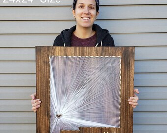 Custom New Mexico String Art Map, Rustic Home Decor, Personalized Gift