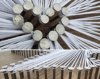 Custom State Heart String Art - 2nd Anniversary Cotton Gift