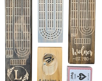 Personalized Cribbage Board, Wood Anniversary Gift, Custom Cribbage Board, Engraved Cribbage Board, Board Game, Game Night, Cribbage, 3.5x15