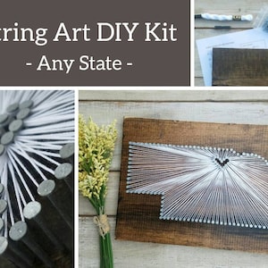 DIY Nebraska String Art Kit, State string Art Kit, Nebraska Nail Art, Nebraska love, Nebraska home, Custom sign, Nebraska decor, NE, 9x13