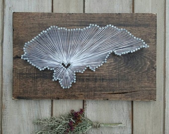 Honduras String Art sign, Honduras Wall Art, Honduras Nail Art Sign, Custom Sign, Rustic Decor, Wood Wall Art, 9x15, 16x24