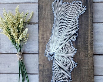 Portugal String Art sign, Portugal Map, Portugal Nail Art Sign, Portugal Rustic Decor Print, Wood Wall Art, 11x13, 16x24