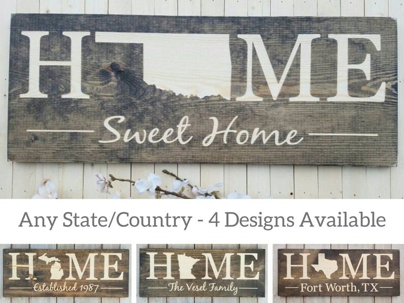 Oklahoma Home Sweet Home Oklahoma Sign Oklahoma Decor Etsy