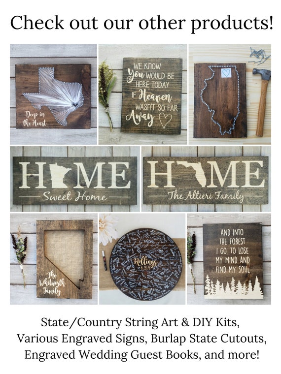 DIY State String Art Kit/ Nail Art Kit/ State String Art/ - Etsy