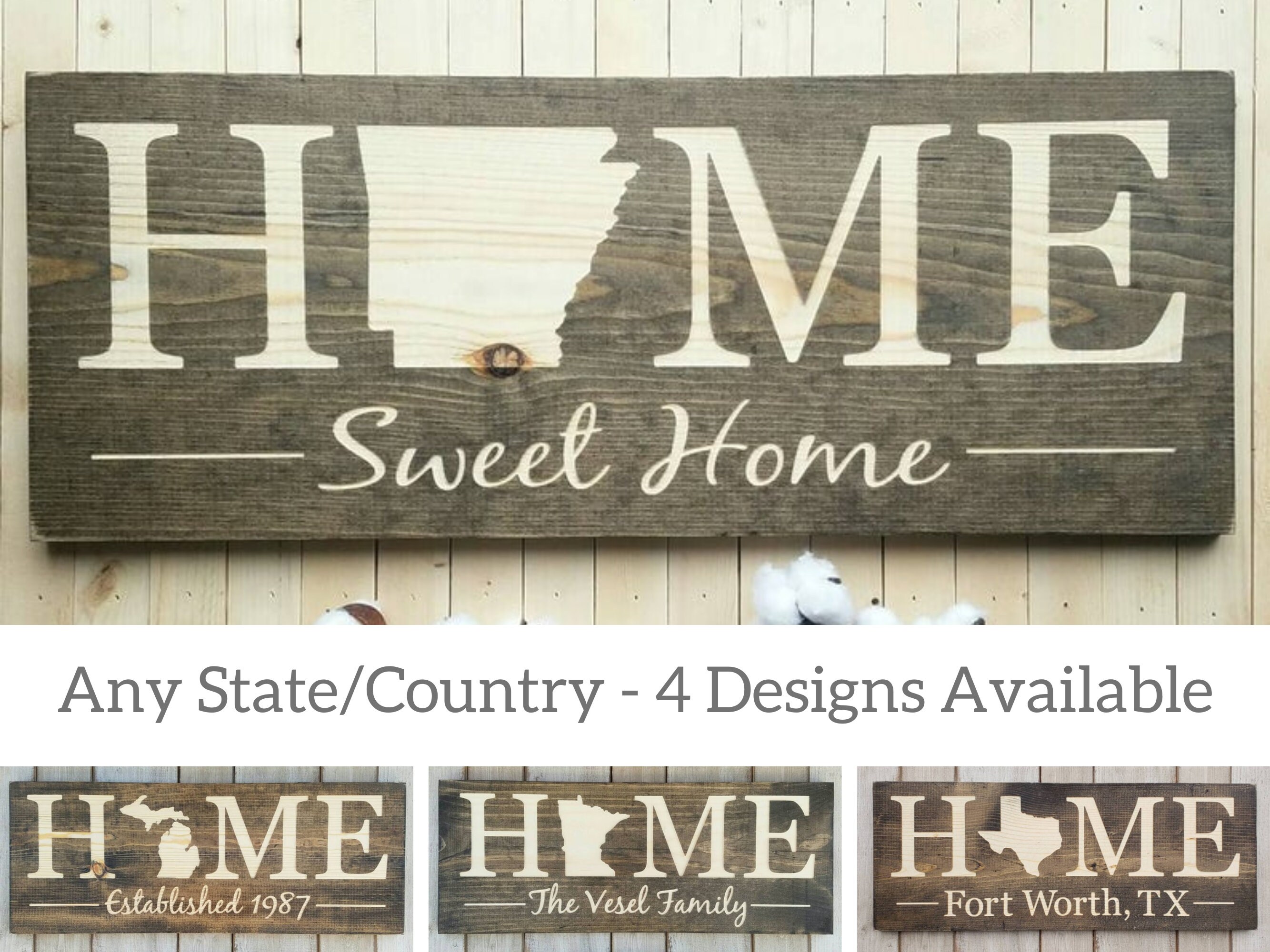 Arkansas Home Sweet Home Arkansas Wall Art Arkansas Wall Etsy