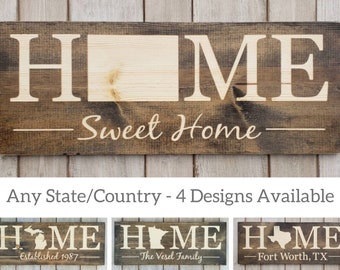 Wyoming Sign, Home Sweet Home, Wyoming Decor, Wyoming,  Wyoming Love, Wyoming Home Decor, Rustic Decor, Home Decor, State Art, 9x24
