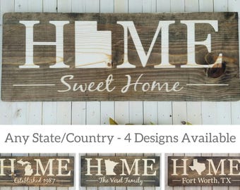 Utah Home Sweet Home, Utah Sign, Utah Decor, Utah, Utah Love, Utah Home Decor, Rustic Decor, Home Decor, State Art, 9x24