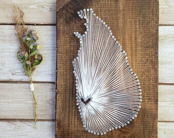 Sri Lanka String Art, Sri Lanka Decor, Sri Lanka Nail Art, Sri Lanka Gift, Destination Wedding Rustic Decor custom sign Sri Lanka love, 9x13