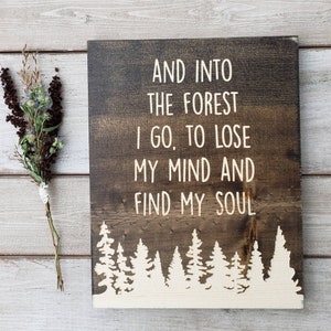 Into the Forest I Go, Not All Who Wander Are Lost, Not All Who Wander Are Lost Sign, Lord of the Rings, Engraved Sign, Governerd, 9x11