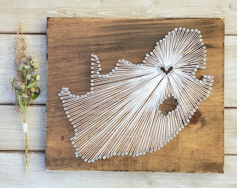 South Africa String Art sign, South Africa Wall Art, South Africa Nail Art Sign, South Africa Custom Sign, Rustic Decor Wood Wall Art, 13x11