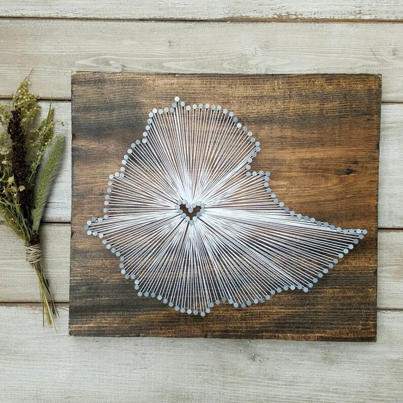 Ethiopia String Art Ethiopia Rustic Decor Ethiopia State | Etsy