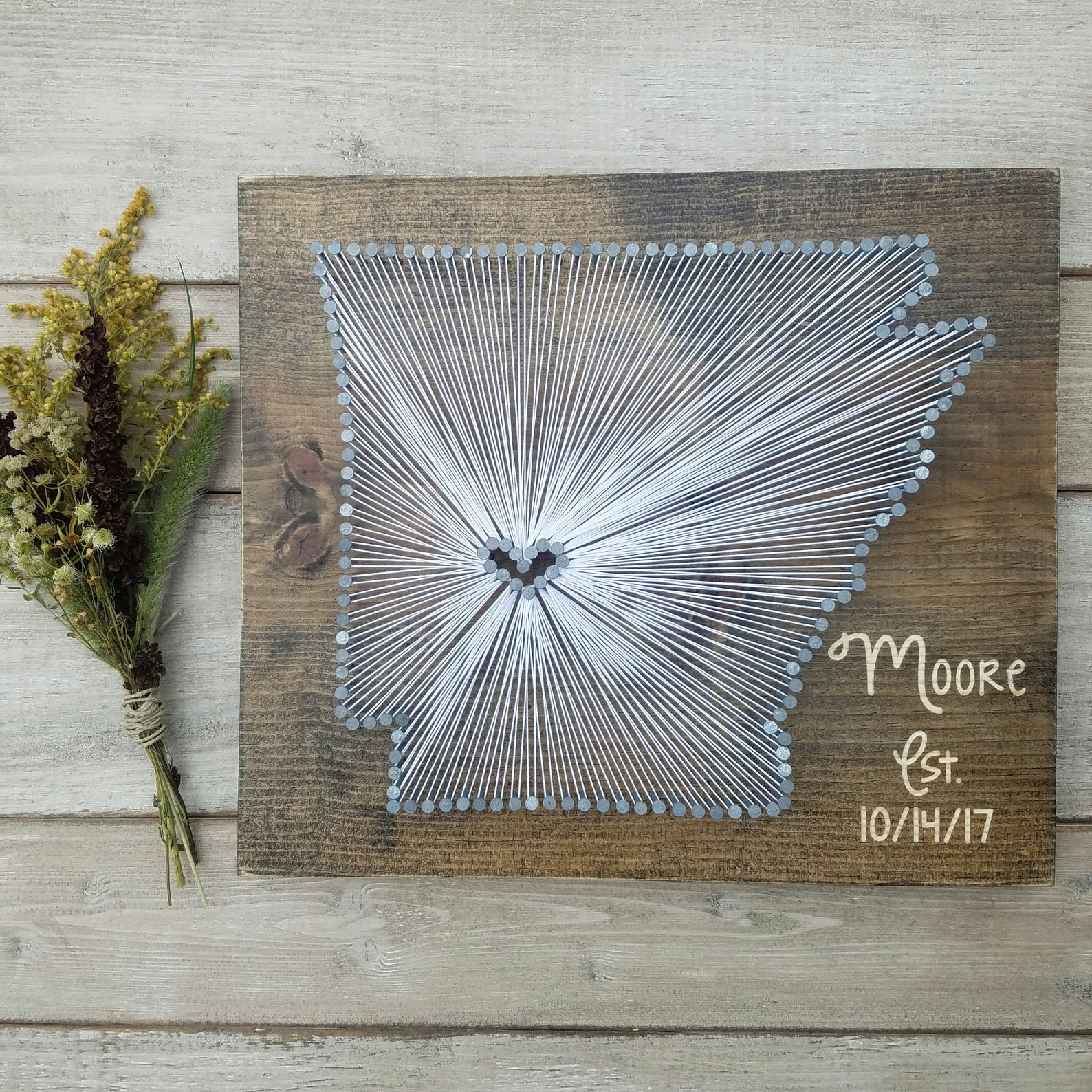 DIY Arkansas String Art Kit State String Art Kit Arkansas - Etsy