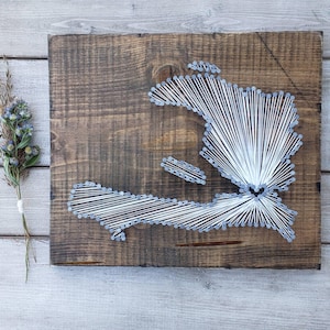 Handmade Haiti String Art, Rustic Wood Sign, Adoption Gift
