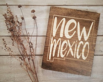 New Mexico Sign, New Mexico Decor, New Mexico, New Mexico Love, New Mexico Home Decor, Rustic Decor, Home Decor, State Art, 9x11