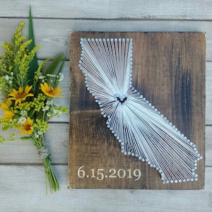 California String Art, California Decor, State String Art, California ...