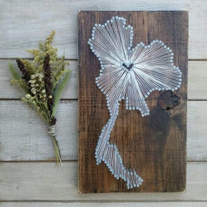 Thailand String Art Map, Rustic Wood Sign, Custom Location