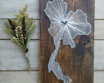 Thailand String Art, Thailand Decor, Thailand Nail Art, Thailand Gift, Rustic Decor, custom sign, Thailand love, 9x15, 16x24