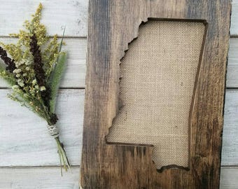 Mississippi Sign, Burlap Print, Mississippi Decor, Mississippi, Mississippi, Mississippi Home Decor, Mississippi Gift, Rustic Decor, 9x13