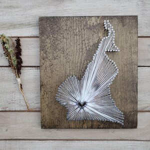 Cameroon String Art Map, Rustic Wood Wall Decor, Custom Heart Sign