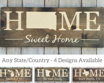 South Dakota Home Sweet Home, South Dakota Sign, South Dakota Decor, South Dakota, South Dakota Love, South Dakota Home Decor, 9x24