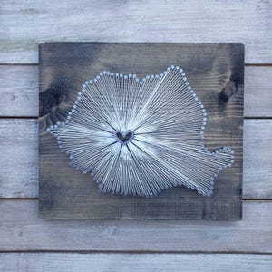Romania, String Art sign, Romania Wall Art, Nail Art Sign, Map Print Custom Sign, Gallery Wall, Rustic Decor, Personalized Gift, 9x13, 16x24