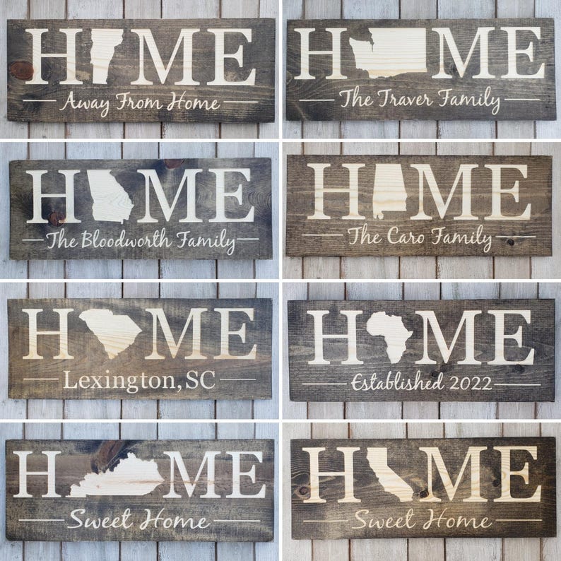Engraved Vermont State Sign, Rustic Home Decor, Customizable Bild 8