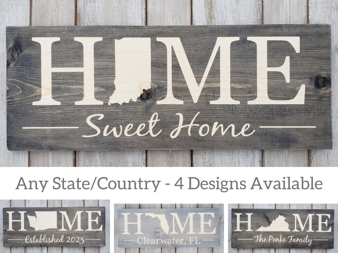 Indiana Home Sweet Home, Indiana Sign, Indiana Decor, Indiana, Indiana