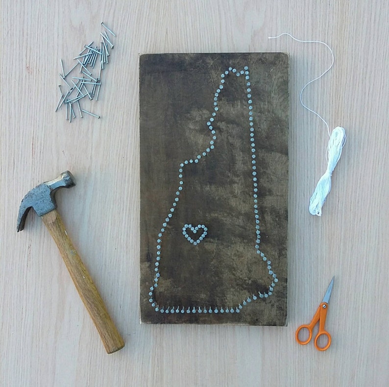 New Hampshire Nail Art custom sign NH love State string Art Kit 9x17 NH home DIY New Hampshire String Art Kit