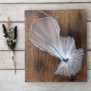 Paraguay String Art Map, Custom Location, Rustic Wood Sign