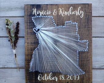 Angola String Art sign, Angola Wall Art, Angola Nail Art Sign, Angola Custom Sign, Angola Map, Gift, Rustic Decor Wood Wall Art 11x13, 24x24