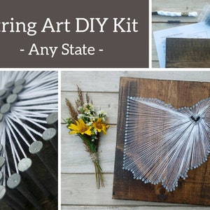 DIY Ohio String Art Kit, State string Art Kit, Ohio Nail Art, Ohio Decor, Rustic Wood Wall Art, custom sign, Ohio Love, Ohio Home, 11x13