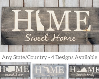 Delaware Home Sweet Home, Delaware Sign, Delaware Decor, Delaware, Delaware Love, Delaware Home Decor, Rustic Decor, Home Decor, 9x24