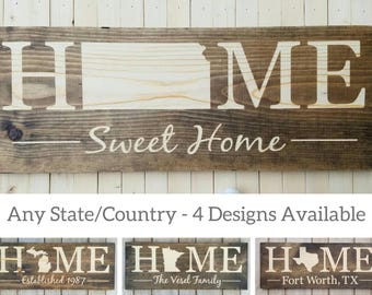 Kansas Home Sweet Home, Kansas State Sign, Kansas Decor, Kansas Gift, Kansas Home Decor, Rustic Decor, Home Decor, State Art, 9x24