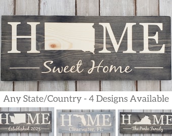 South Dakota Home Sweet Home, South Dakota Sign, South Dakota Decor, South Dakota, South Dakota Love, South Dakota Home Decor, 9x24