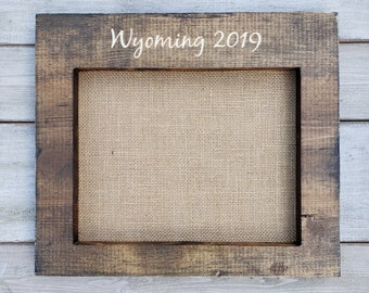 Wyoming Sign, Burlap Print, Wyoming Decor, Wyoming, Wyoming Love, Wyoming Home Decor, Wyoming Rustic Decor, Wyoming Gift, 11x13