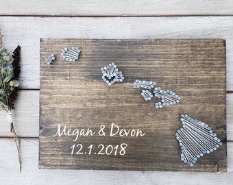 Hawaii String Art, Hawaii Decor, State string Art, Hawaii Nail Art, Rustic Decor, custom sign, Hawaii love, Hawaii home, Hawaii Gift