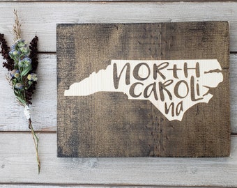 North Carolina Sign, North Carolina Decor, North Carolina, North Carolina Love, North Carolina Home Decor, Rustic Decor, Home Decor, 9x11