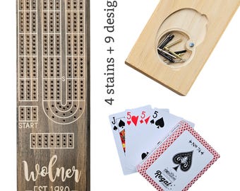Custom Cribbage Board, Realtor Closing Gift, Settlement Gift, Wedding Gift, Christmas Gift, Cabin Decor, Birthday Gift, Engagement Gift
