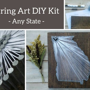 DIY Georgia String Art Kit, State String Art Kit, Georgia Nail Art