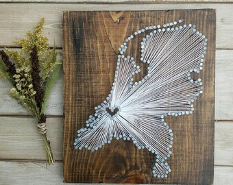 Netherlands String Art, Netherlands Decor, Netherlands Nail Art, Netherlands Gift, Rustic Decor, custom sign, Netherlands love, 11x13